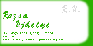 rozsa ujhelyi business card